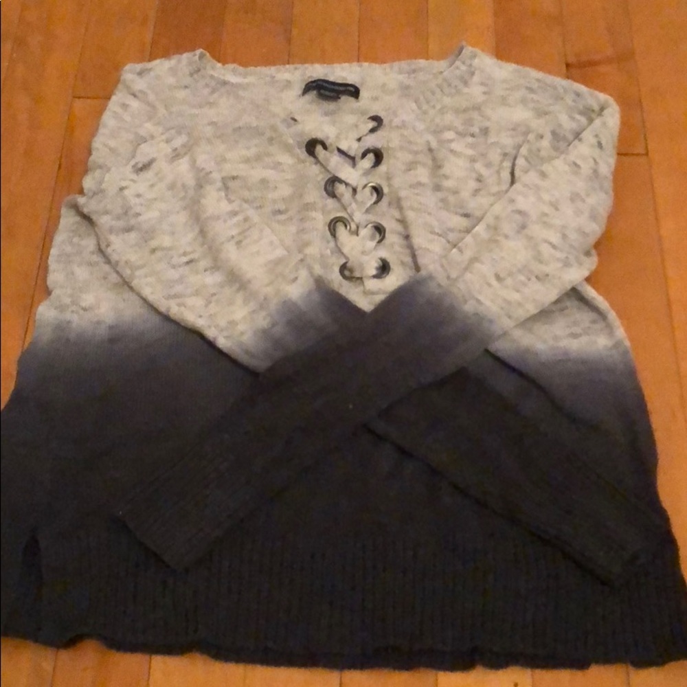 Lace up American Eagle sweater.